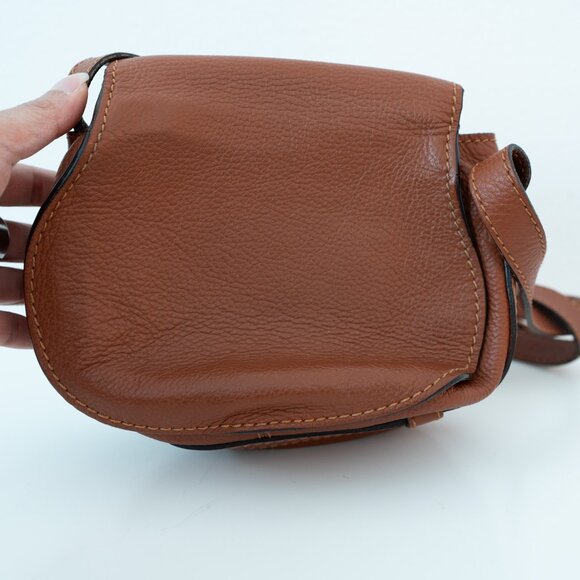 Chloe Small Marcie Saddle Bag in Grained Leather - Picture 3 of 15